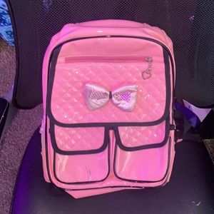 Cute pink backpack with bow!